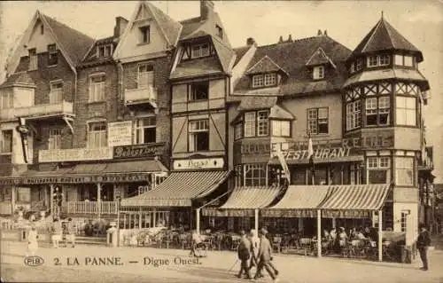 Ak La Panne De Panne Westflandern, West Dike, Patisserie Royale