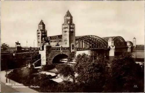 Ak Köln am Rhein, Hohenzollern-Brücke