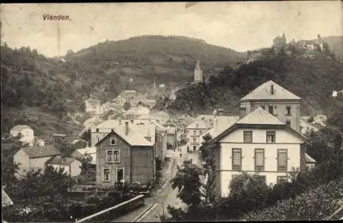 Ak Vianden Luxemburg, Panorama