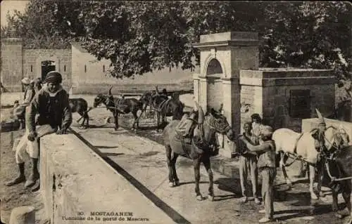 Ak Mostaganem Oran Algerien, Fontaine de la porte de Mascara