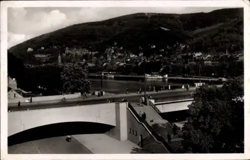 Ak Heidelberg am Neckar, Neue Friedrichsbrücke, Schloss