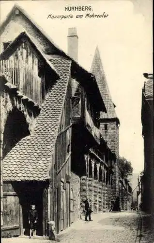 Ak Nürnberg in Mittelfranken, Mauer, Mohrentor