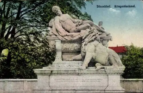 Ak Düsseldorf am Rhein, Kriegerdenkmal