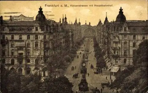 Ak Frankfurt am Main, Kaiserstraße, Hauptbahnhof