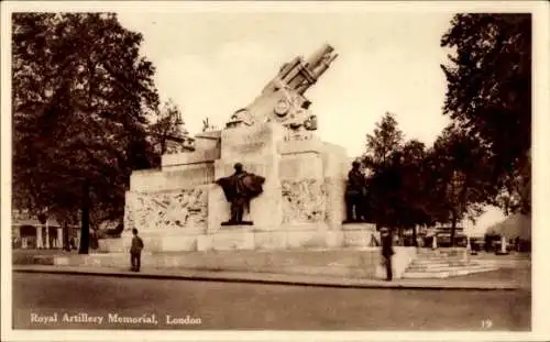 Ak London City England, Royal Artillery Memorial