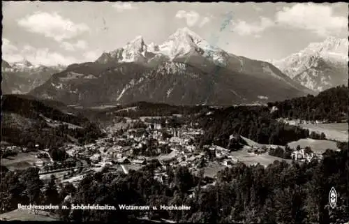 Ak Berchtesgaden in Oberbayern, Panorama, Watzmann, Hochkalter