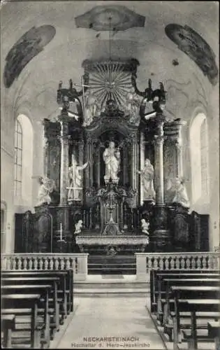 Ak Neckarsteinach in Hessen, Hochaltar der Herz-Jesukirche