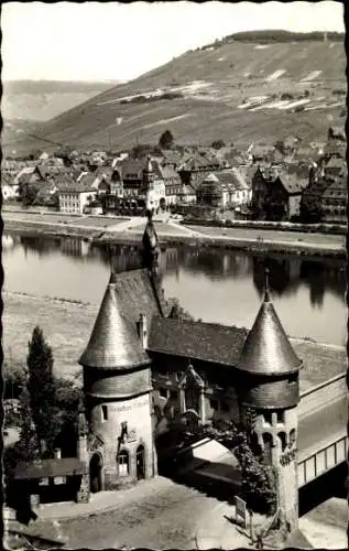 Ak Traben Trarbach an der Mosel, Uferansicht, Tor