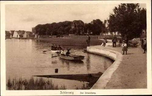 Ak Schleswig an der Schlei, Strandweg