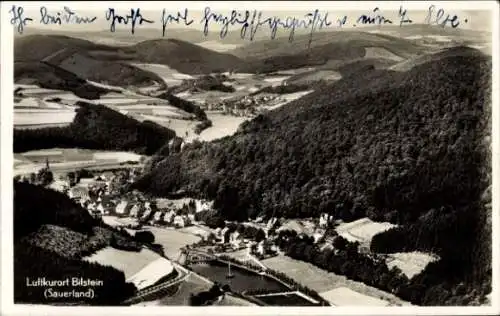 Ak Bilstein Lennestadt im Sauerland, Fliegeraufnahme