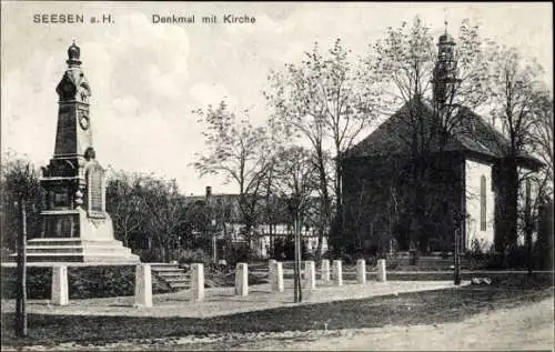 Ak Seesen am Harz, Denkmal, Kirche