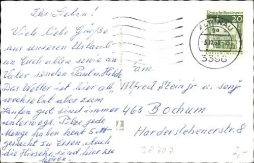 Ak Altenau Clausthal Zellerfeld im Oberharz, Rathenberger Straße
