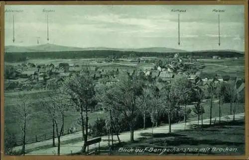 Ak Benneckenstein Oberharz, Panorama, Brocken, Kurhaus, Meierei