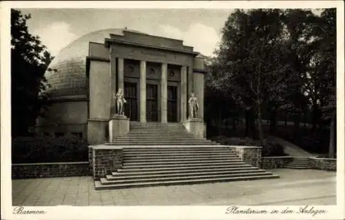 Ak Barmen Wuppertal, Planetarium in den Anlagen