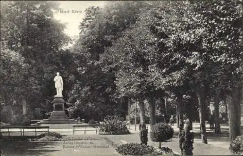 Ak Bad Ems an der Lahn, Anlage, Kaiser Wilhelm Denkmal