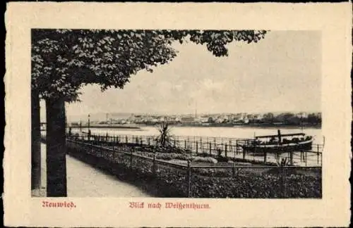 Ak Neuwied am Rhein, Blick nach Weißenturm