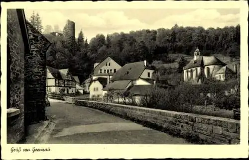 Ak Grenzau Höhr Grenzhausen im Westerwaldkreis, Mauer, Ruine, Kirche, Gasthaus zur Burg