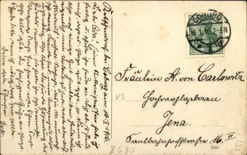 Ak Coburg in Oberfranken, Teilansicht, Brücke