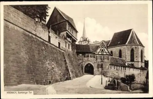 Ak Kronach in Oberfranken, Bamberger Tor