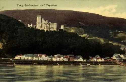 Ak Capellen Kapellen Stolzenfels Koblenz am Rhein, Burg Stolzenfels