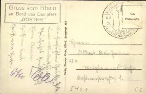 Ak St. Goar am Rhein, Burg Rheinfels, Ruine, Panorama