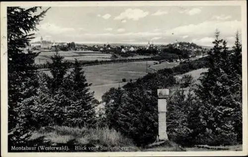 Ak Montabaur im Westerwald, Totalansicht, Blick vom Stationsberg