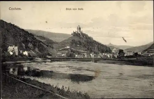 Ak Cochem an der Mosel, Panorama, Blick vom Sehl