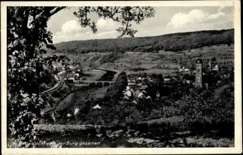 Ak Bollendorf, Blick zum Ort von der Burg gesehen, Wald