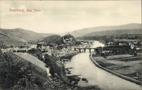 Ak Saarburg an der Saar Bezirk Trier, Totalansicht