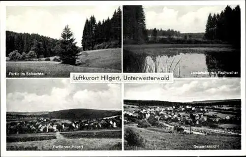 Ak Hilgert im Kannenbäckerland Westerwald, Selbachtal, Fischweiher, Landshube