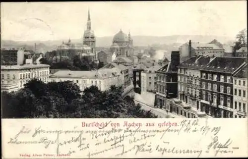 Ak Aachen in Nordrhein Westfalen, Burtscheid von Aachen aus gesehen, Panorama