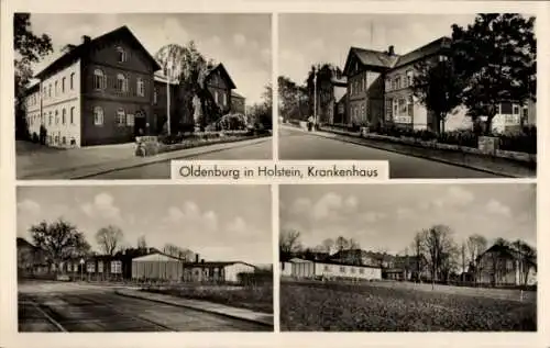 Ak Oldenburg in Holstein, Krankenhaus, Teilansichten