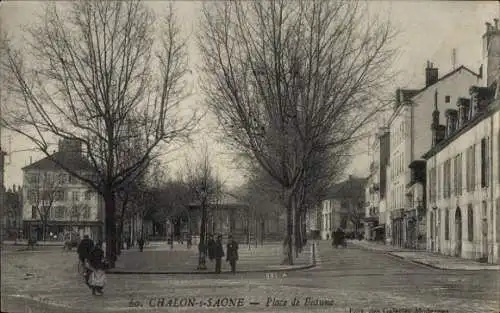 Ak Chalon sur Saône Saône et Loire, Place de Beaune