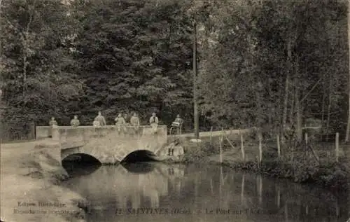 Ak Saintines Oise, Pont