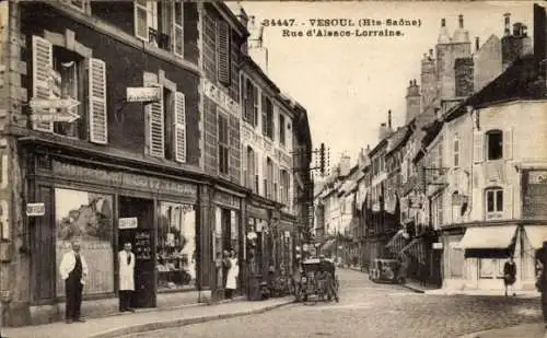 Ak Vesoul Haute Saône, Rue d'Alsace-Lorraine