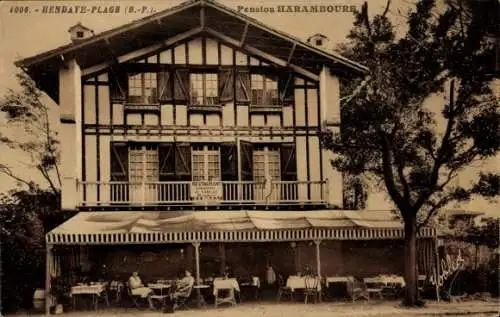 Ak Hendaye Pyrénées-Atlantiques, Pension Haramboure