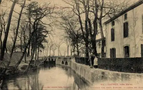 Ak Revel Haute-Garonne, Laudot, Reunion des deux rigoles du canal