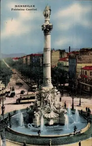 Ak Marseille Bouches du Rhône, Fontaine Cantini
