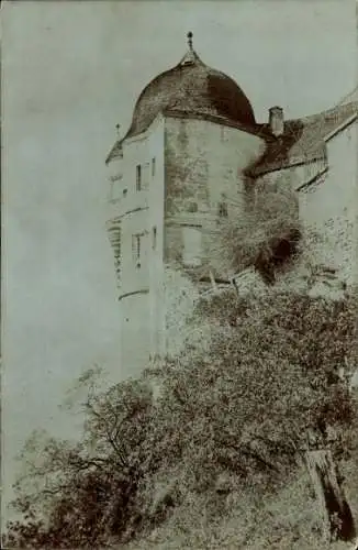 Foto Ak Gray Haute Saône, Gebäude, Turm, Baum