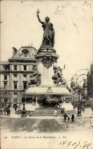 Ak Paris X., Die Statue der Republik