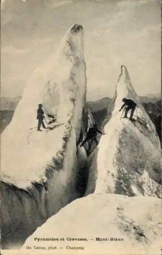 Ak Chamonix Mont Blanc Haute Savoie, Bergsteiger, Bergspitze