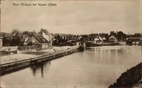 Ak Noyon Oise, Pont l'Eveque, Gesamtansicht