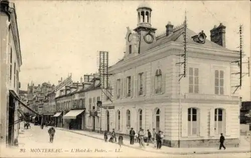 Ak Faille de Montereau Yonne Seine et Marne, Hotel des Postes