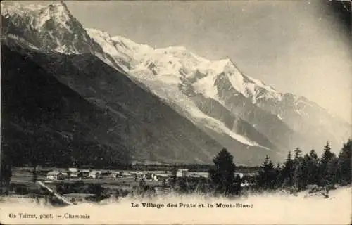 Ak Les Praz Chamonix Mont Blanc Haute Savoie, Gesamtansicht