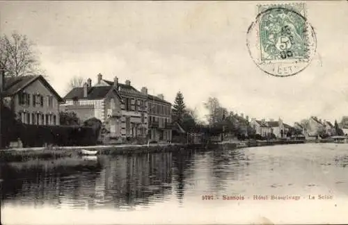 Ak Samois sur Seine Seine et Marne, Hotel Beauvirage