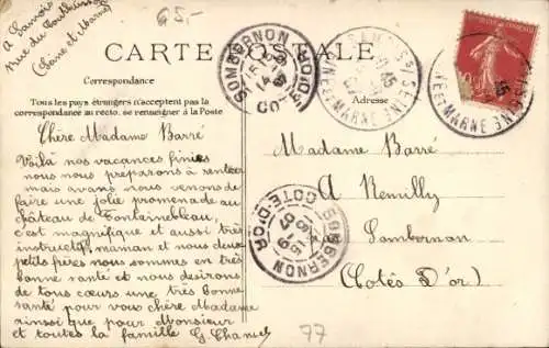 Ak Samois Seine et Marne, Ufer der Seine