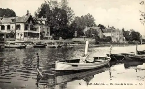 Ak Bas Samois Seine et Marne, Eine Ecke der Seine