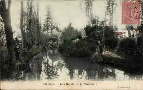 Ak Tournan en Brie Seine et Marne, Die Ufer der Marsange