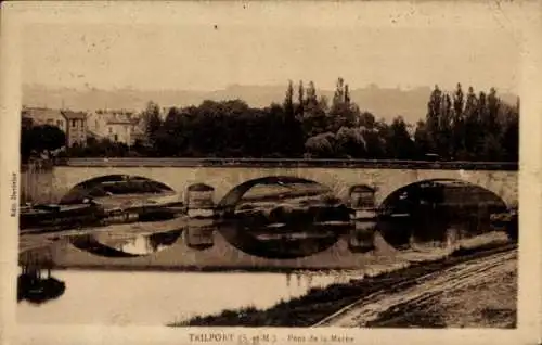 Ak Trilport Seine et Marne, Pont de la Marne