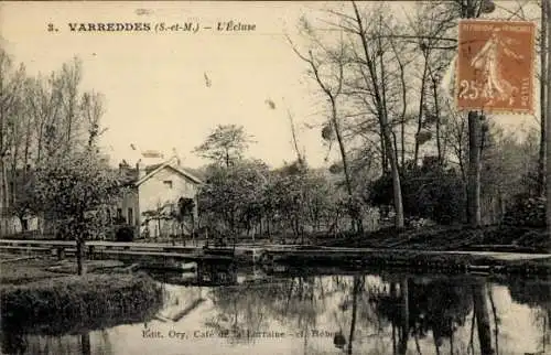 Ak Varreddes Seine et Marne, Écluse